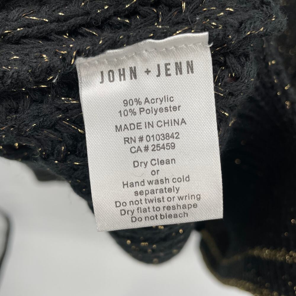 John & Jenn Evereve NWT Black Fabio Sweater with Gold Shimmer // M - Picture 12 of 12